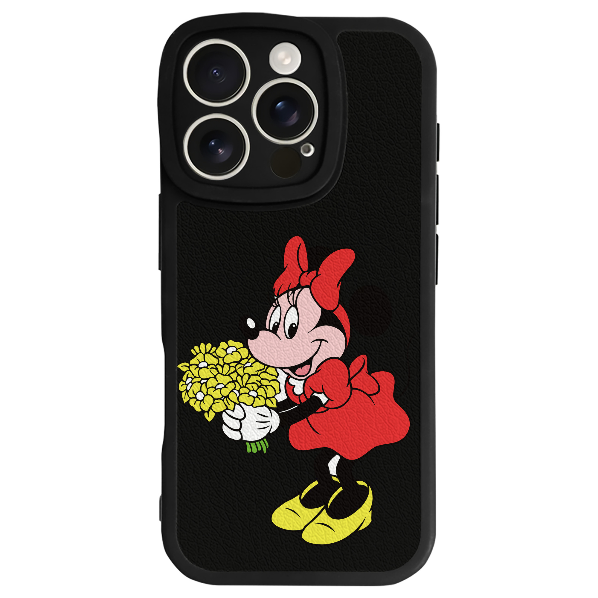 （画像用） ミッキーマウス Mickey Mouse 【iPhone 16シリーズ対応】シリコンスマホケース（レザー調） 材質：シリコン